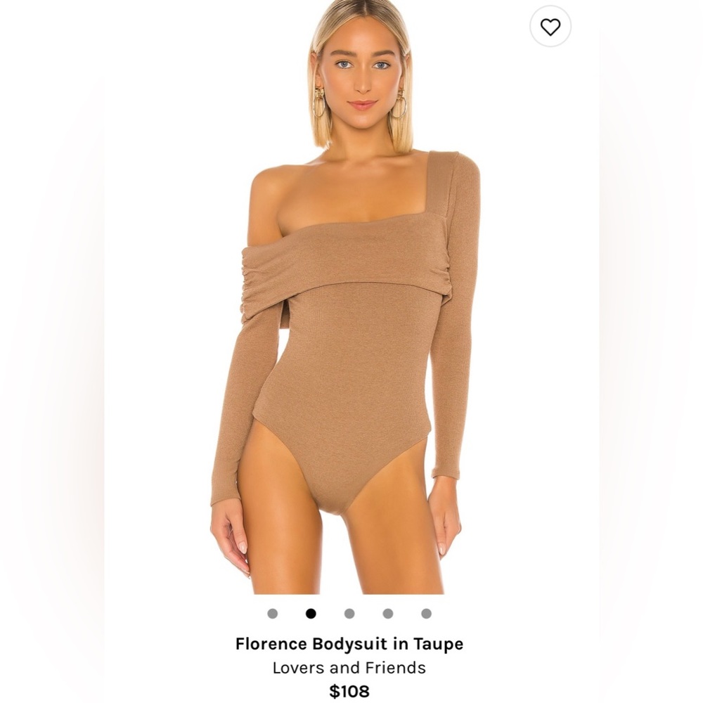 NWT Lovers and friends bodysuit camel brown XS
